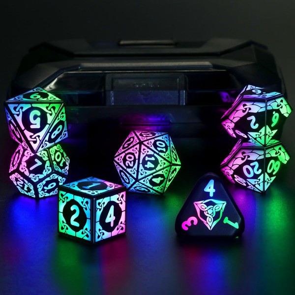 DND Dice LED - Magical Glow Light Up Dice, Rechargeable