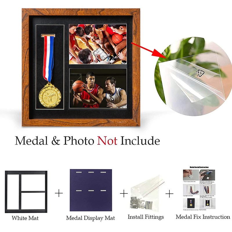 IHEIPYE Medal Display Shadow Box - Single Medal Display case