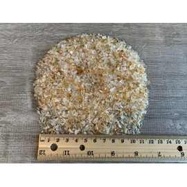 GAF TREASURES Citrine Chips C Mini Citrine Light Color Stones, Crushed Undrilled Citrine, Semi-Tumbled Genuine Citrine (1/2 lb)