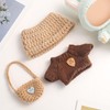 Brown Doll Clothes Set 3-Piece Doll Accessories
