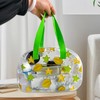 TotePrint Fruit Pattern PVC Cosmetic Bag with Clear Bag Handle