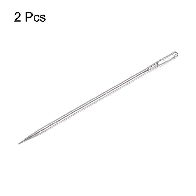 HARFINGTON 2pcs 4 Inch Upholstery Needles Large Eye Stitching Needles