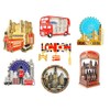 Best Mix of London Icons Design Set of 7 Metal