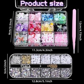 Kit de Manicura Acrílica Profesional, Set Completo para Principiantes con Polvo de Diamante, Regalo para Salón (Mixed color 2)