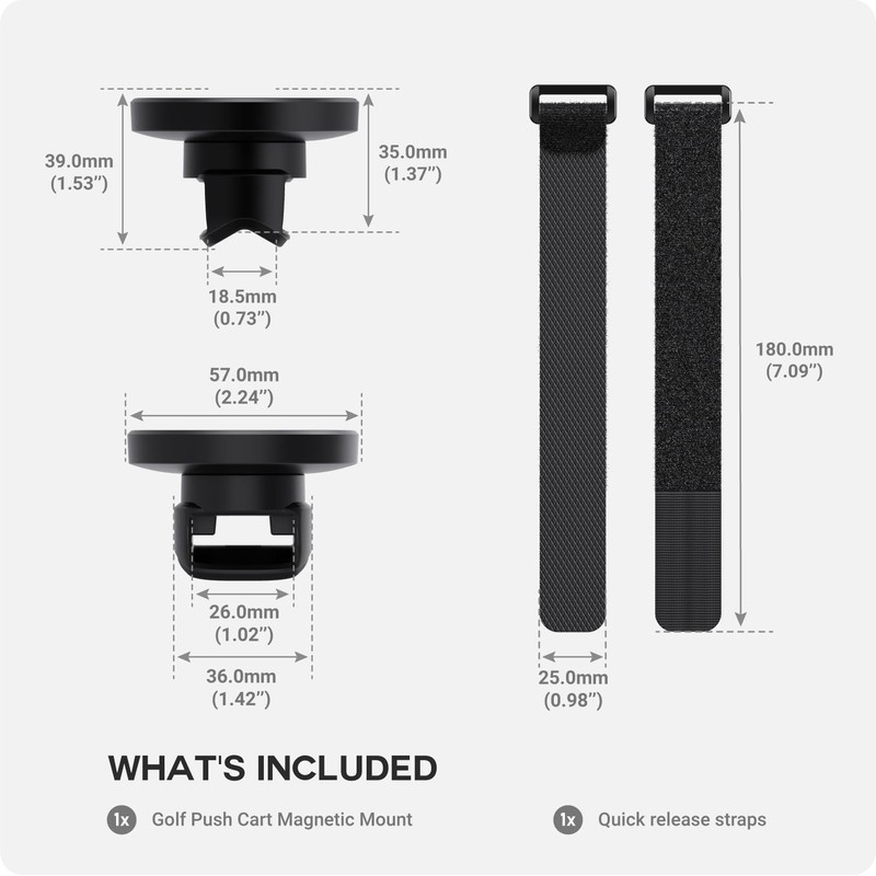 TUSITA Golf Push Cart Magnetic Mount for Magnetic Rangefinder -