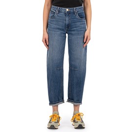 KUT from the Kloth Ashley High-Rise Slouchy Barrel Straight Leg in Dedication - Jeans for Women - Cotton Dedication 10 27