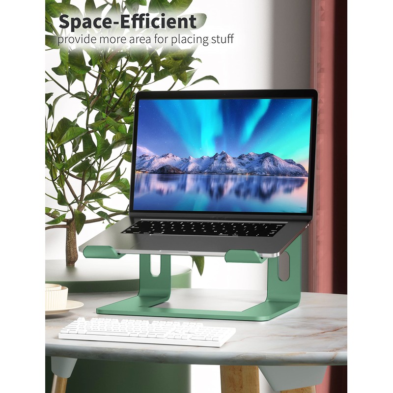 SOUNDANCE Laptop Stand, Aluminum Computer Riser, Ergonomic Laptops Elevator for
