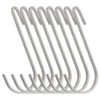 EQUIJUANCE 16 pcs,Stainless Steel S Hook Cookware Hooks, Multiple Uses,