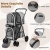 HAPPAWS Dog Stroller with 2 Detachable Carrier Bags, Travel Carrier