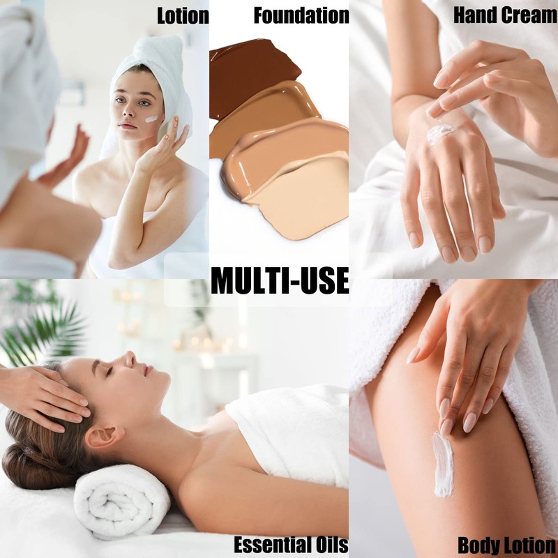 Botella de bomba recargable sin aire, Oro claro/1 oz