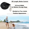 Leather Dog Leash 8ft, Dog Leashes for Large Dogs Heavy