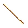 Professional Cuticle Pusher, Double-Ended, Gold-Toned Stainless Steel, Textured Grip