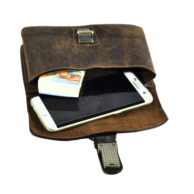 Leather Belt Bag Biker Bag Waist Bag Vintage Hunter Leather,