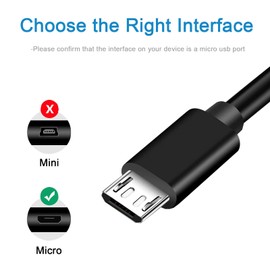 Micro USB Interface Cable IFC-600PCU Charging Date Sync Cord Compatible with Canon PowerShot G7X Mark II, G9 X, G9 X Mark II, SX620 HS, SX720 HS, SX730 HS, EOS M5, EOS M6 (Not for G7X Mark III)