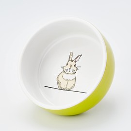 Nobby Rabbit Ceramic Bowl Diameter 11 cm x 4.5 cm Green/White