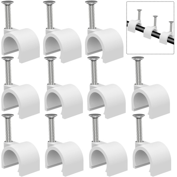 Easytle Cable Clips 10mm Nail in Cable Holder Clip 100