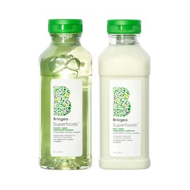 Briogeo Superfoods Matcha, Apple + Kale Hair Pack, Supports Healthy, Balanced Hair and Scalp, Shampoo and Conditioner for All Hair Types and Textures, Vegan, Cruelty-Free, 2 x 12.5 fl oz