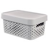 CURVER Storage Box Infinity Gepunktet 26,8x18,6x12,4cm in Light Grey, 26.8