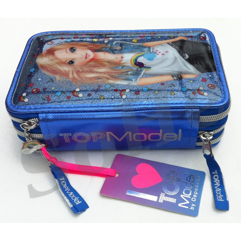 Depesche Top Model Pencil Case (G62)-Pencil Case Blue Triple Friends