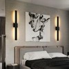 JOKAONOTL Upgraded 23.6in Black Long Modern LED Outdoor Wall Lights