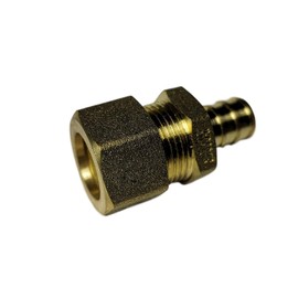 25 PIECE XFITTING 1/2" PEX X 5/8" OD COMPRESSION STRAIGHT ADAPTER, BRASS NSF, PEX B