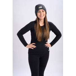 LUPA Unisex Extreme Cold Fleece-Band Beanie - Winter Hats for Men - Women Beanies for Winter - Fleece-Lined Hat (Black/Grey)