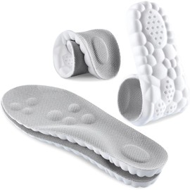 2 Par Plantillas para Fascitis Plantar, Plantillas ortopédicas unisex, Plantilla de espuma viscoelástica, alivia el dolor de pies y mejora la comodidad de uso (Gris, 37-38)