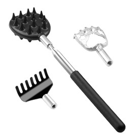 3Pcs Of Back Scratcher, Telescopic Portable Back Massager, Detachable Head-Changing Full-Body Back Scratch Massage, Suitable For The Back Scrapers Of Both Men And Women