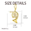 TALYKONG Gold Plated French Horn Earrings for Women Dangle