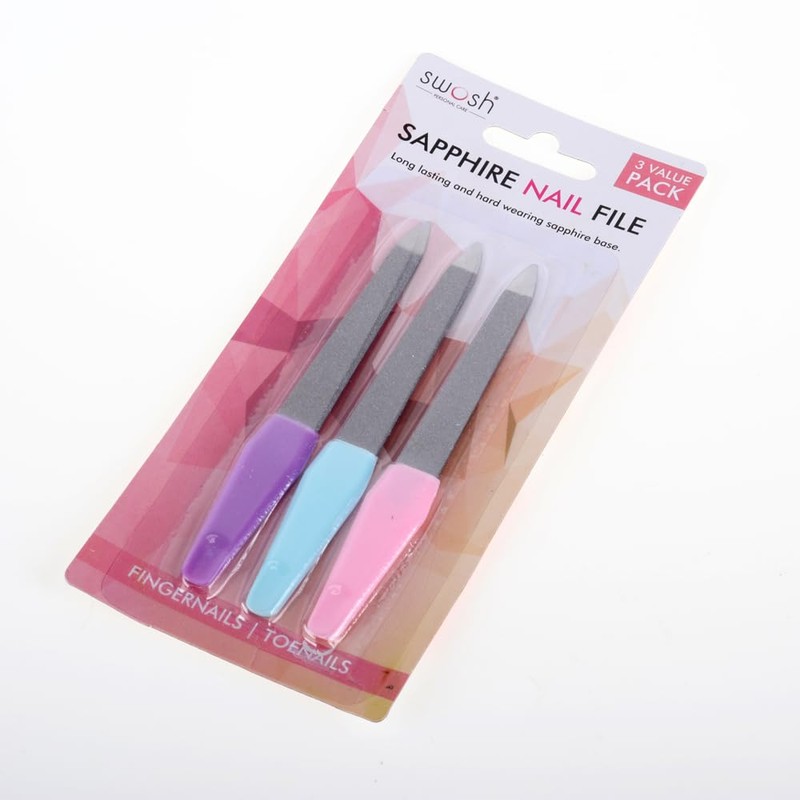 Swosh Sapphire Nail Files (Pack of 3)