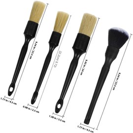 MERRYHAPY 1juego Brochas de Jabali para Detallado Automotriz Cerdas Suaves Rayones Cepillos para Detalles Interiores de Coche Limpieza Delicada y Eficaz Reutilizables y Duraderos