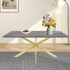 ACNAO Modern Table Base, 47.3 * 29in Metal Dinning Table