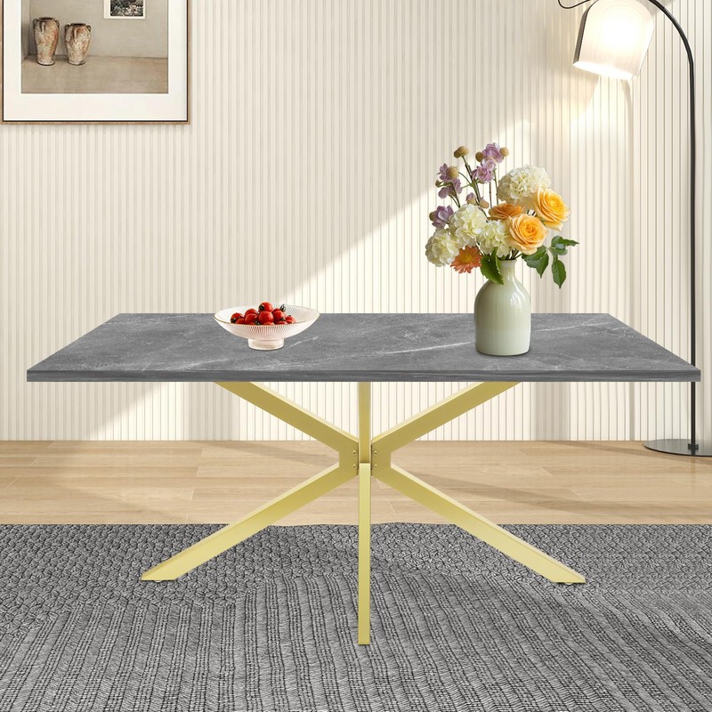 ACNAO Modern Table Base, 47.3 * 29in Metal Dinning Table