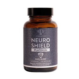 Homodeus Neuro Shield Platinum | Apoya Memoria y Concentración | Nootrópicos Hongo de Melena de León y Bacopa | Con Resveratrol, Coenzima Q10, NAD y Complejo B | Protección Celular | Rendimiento Mental