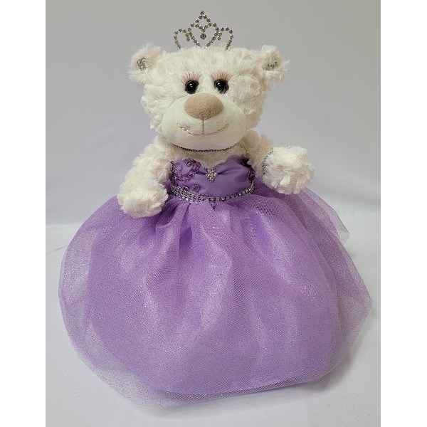 KINNEX COLLECTIONS SINCE 1997 12" Quince Anos Quinceanera Last Doll Teddy Bear with Dress (Centerpiece) ~ ARC09831-5 (Lavender)