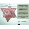 1 Pcs Rose Quartz Large Crystal Orgone Merkaba Star for