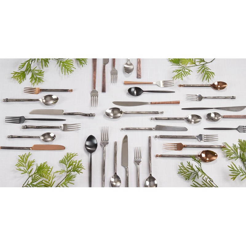 Dark Stainless Steel Flatware (Set of 5)