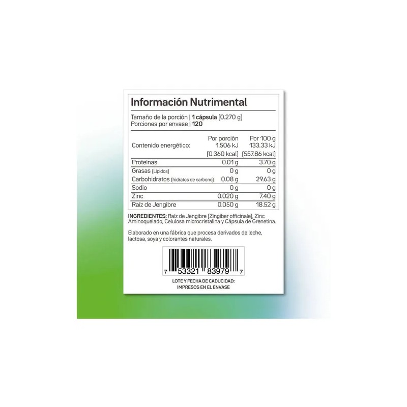 Zinc Suplemento Zin C20 Primet 120 Cápsulas