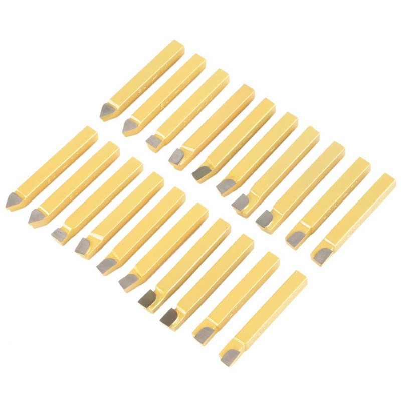20Pcs 1/4” Lathe Tools Carbide Tipped Welding Milling Cutting Turning