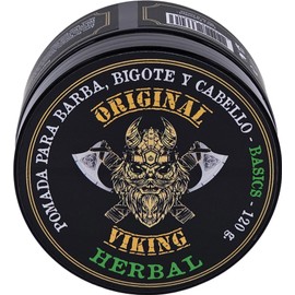 ORIGINAL VIKING® Pack 2x1 Pomada Herbal | Tacto Premium, Modelado Preciso, Larga Duración, Vegano, Cruelty-Free, Origen Natural | Aroma Relajante y Cautivador – ¡Transforma tu Barba y Cabello Sin Parabenos, Formaldehídos, ni Sustancias Dañinas! Tu estilo