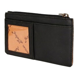 American Darling Hand Tooled Leather Coin Purse Card Holder – Small Western Zipper Wallet – ADBG810J