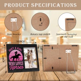 Horse Gifts, Horse Picture Frame, Horse Lovers Gifts, Cowgirl Gifts, Western Cowboy Picture Frame, Just A Girl Who Loves Horses, Birthday, Christmas, Thanksgiving Gifts, Wooden Photo Frame-10
