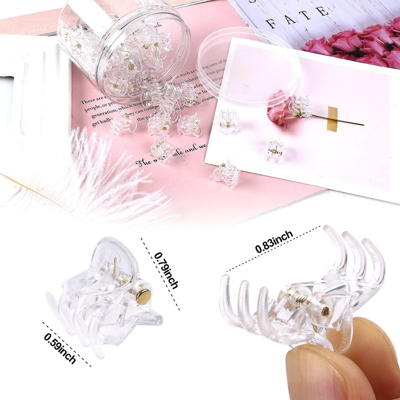 48 Pcs Small Mini Hair Claw Clips for Women Girl's