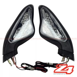Z4-Motorsports Ducati 848 1098 1198 Rear View Mirrors Integrated LED Turn Signal Blinkers