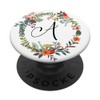 Letter A Floral Wreath Monogram Favor Gift Stocking Stuffer