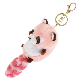 KONTONTY Decorative Raccoon Keychain Bag Pendant Plush Stuffed Animal Keyring for Bags Backpacks and Car Keys Cute Keychain Accessory Women