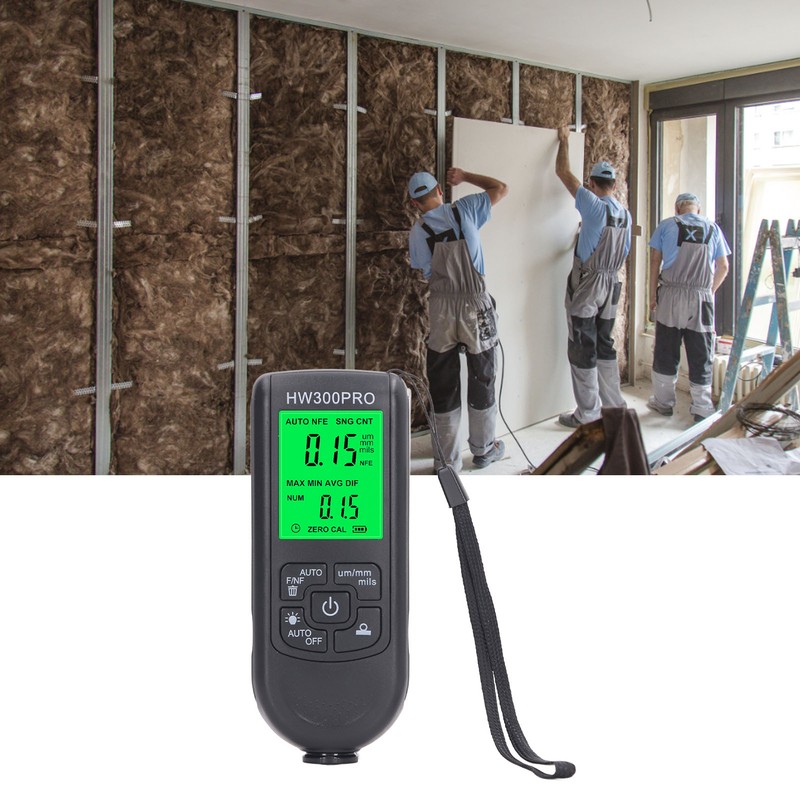 Coating Thickness Gauge High Accuracy Paint Depth Gauge Meter Antislip