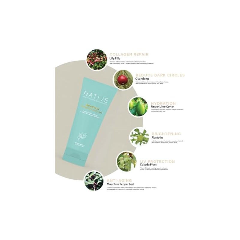Klara Cosmetics Exfoliante Facial de Hoja de Pimienta de Montaña