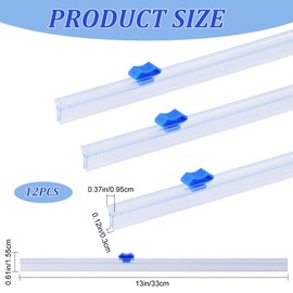 craspire Pack of 12 Plastic Film Sliders, 13 Inch Cling Film Wrap Dispenser, Two-Way Slide Cutter, Replacement, Refillable, for Kitchen, Home, Aluminium Foil, Grill, Baking Paper