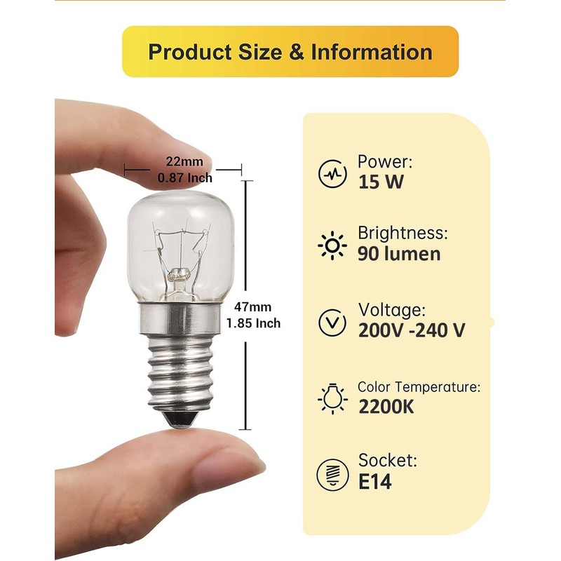 LAMARE Pack of 6 Bulbs - E14 15W Warm White